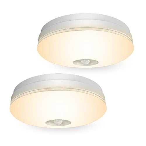 C-J-W LEDセンサー ライト 小型 人感センサー付 LEDシーリングライト 4畳 照明器具 廊...