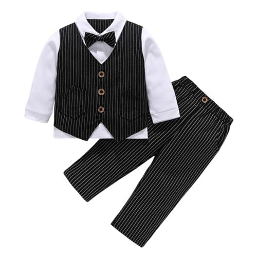 [Suerba] ベビーフォーマル 男の子 スーツ ベスト 子供服 子供タキシード 上下セット 七五...