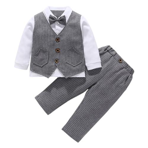 [Suerba] ベビーフォーマル 男の子 スーツ ベスト 子供服 子供タキシード 上下セット 七五...