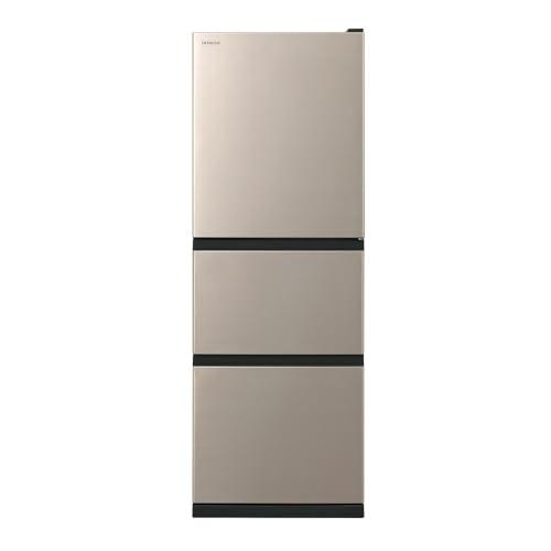 日立 冷蔵庫 幅54cm 265L 右開き R-27V N ライトゴールド まんなか野菜 シンプルデ...