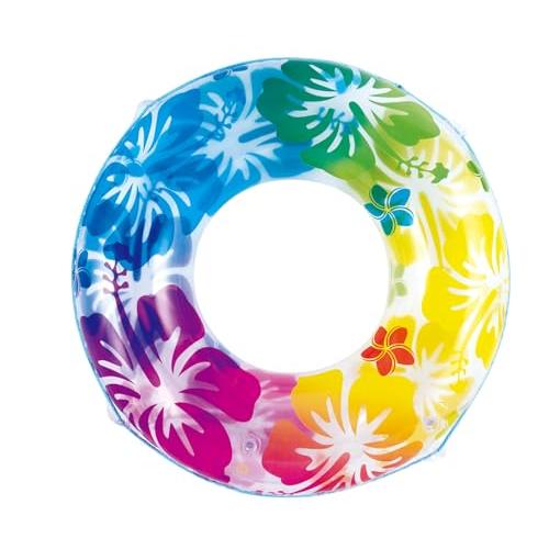 リブライト 東京ローソク 浮輪 100cm クリアレインボーハイビスカス 玩具安全基準合格商品