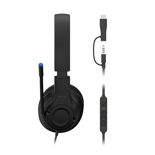Belkin キッズヘッドフォン (Switch2対応) 子供用 ヘッドセット 通話マイク搭載 音量...