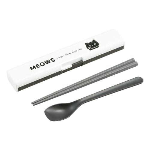 オーエスケー コンビセット ねこちゃん 六角箸/19.5cm・スプーン/18cm NKC CT-19