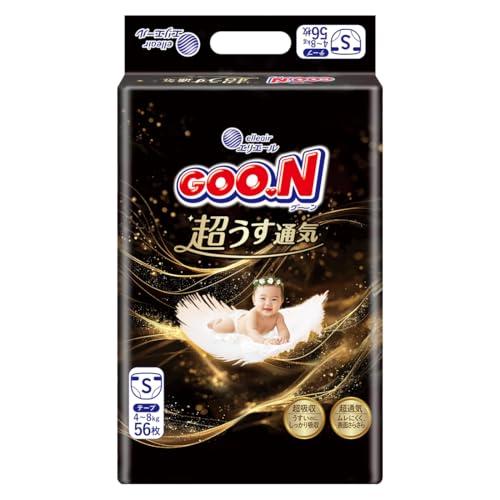 【テープ Sサイズ】 グーン 超うす通気 プレミアム おむつ (4~8kg) 56枚