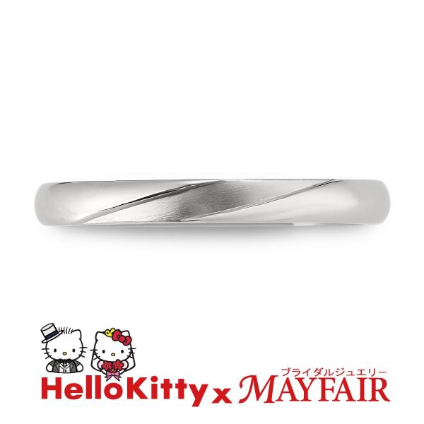 ハローキティの結婚指輪 マリッジリング メンズ ロンドン・アイ K18 ホワイト・ピンク・イエロー