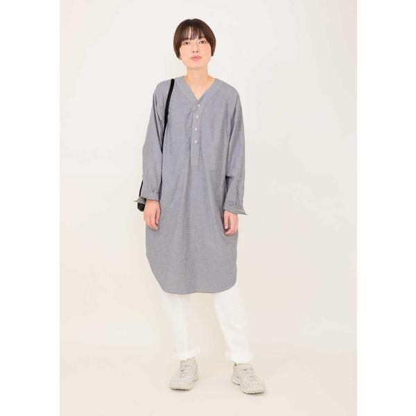 to touch コーマオックス Vチュニック チュニック シャンブレー ナチュラル ゆったり シル...