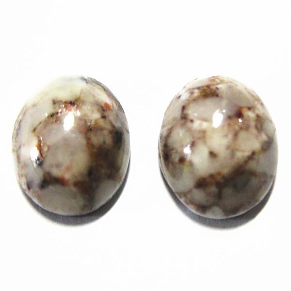 10676-《Vintage・カボション》　オーバル　１０x８ｍｍ　２個/１セット