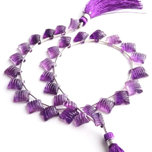 1069-《天然石Special》高グレード　アメジスト　約７ｘ６mm〜１０ｘ８ｍｍ　約２８ｃｍ（３...