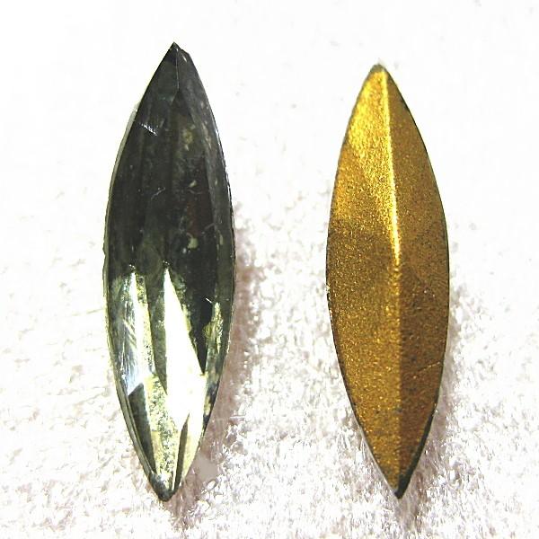 10933-《Vintage・カボション》　Ｎａｖｅｔｔｅ　１５ｘ４mm　２個/１セット