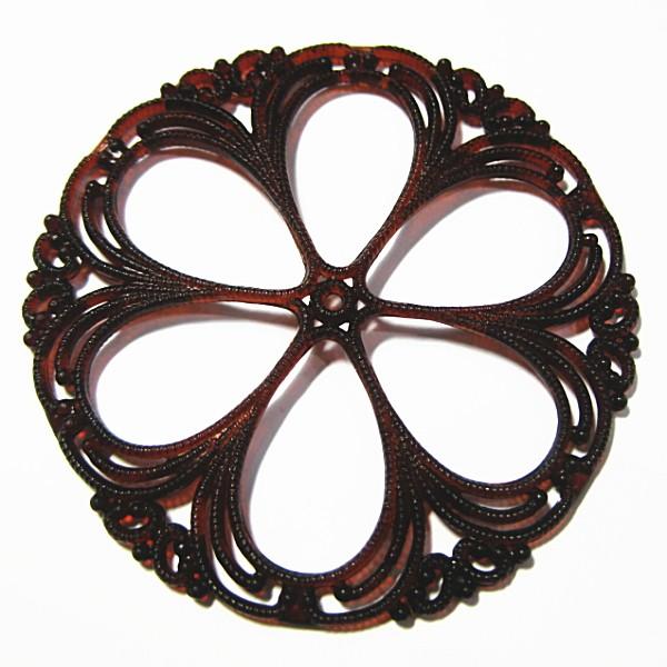 11178-《Vintage・パーツ》　Ｆｉｌｉｇｒｅｅパーツ　プラスチック　５４mm　１個