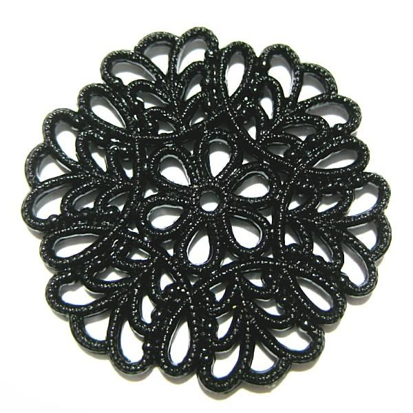 11179-《Vintage・パーツ》　Ｆｉｌｉｇｒｅｅパーツ　プラスチック　３０mm　１個