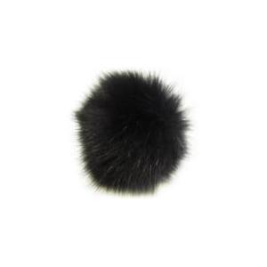 1125-『ファー』　フォックスファー　ブラック　カン無　標準８０mm　１個