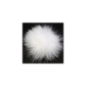 1248-『ファー』　フォックスファー　ホワイト　Wカン付き　標準８０mm　１個
