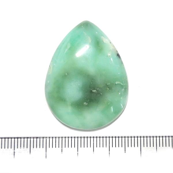 1280-『天然石ルース』　クリソプレーズ（ホール無）　約３５ｘ２７mm（９．１ｇ）　１個