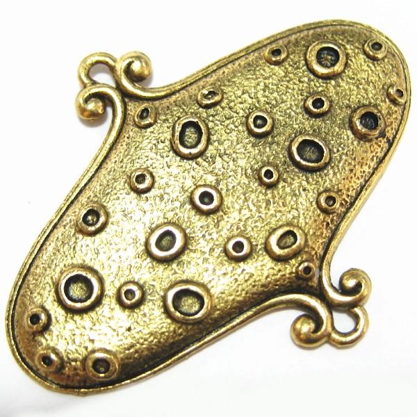 13112-【ＮＹピューター】　コネクター　金古美　４８mm　※２個/１セット※