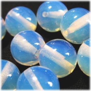 1380-天然石 10mm丸玉 ホワイトオパール 10粒