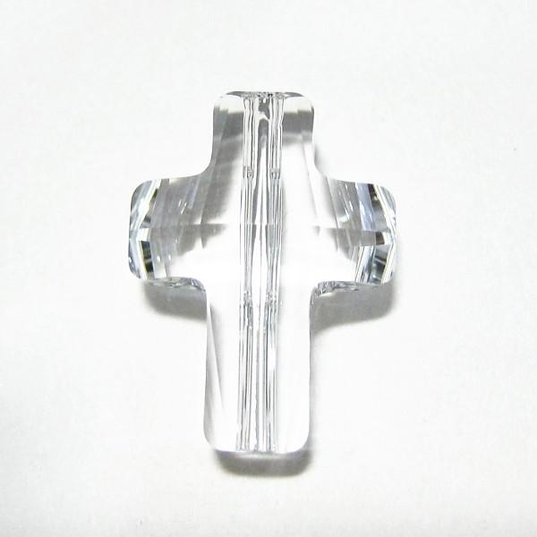 14095-swarovski　＃5378　クロスビーズ　クリア　１８mm　１個