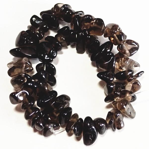 1439-《天然石　さざれ》　スモーキークォーツ　約１８cm　１本