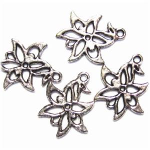 14988-フラワーチャーム 銀古美【10個】