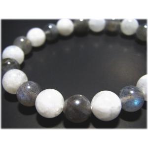 【天然石ブレスレット】★ラブラドライトとレインボームーンストーンのブレスレット★【パワーストーン】