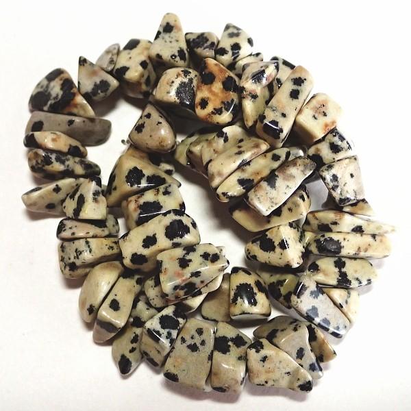 1541-《天然石　さざれ》　ダルメシアンジャスパー　約１８cm　１本