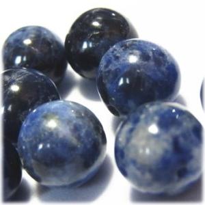 1629-天然石 10mm丸玉 ソーダライト 10粒