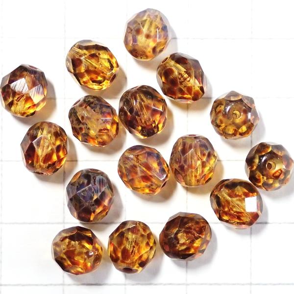 0168-8FC/T0003　クリスタルピカソ　８ミリ　１６個/１パック