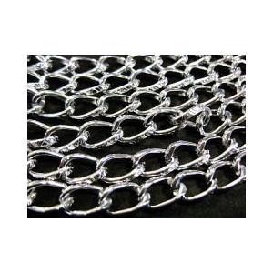 1714-【チェーン】アルミデザイン　シルバー　１３x８mm　約１メートル　１本