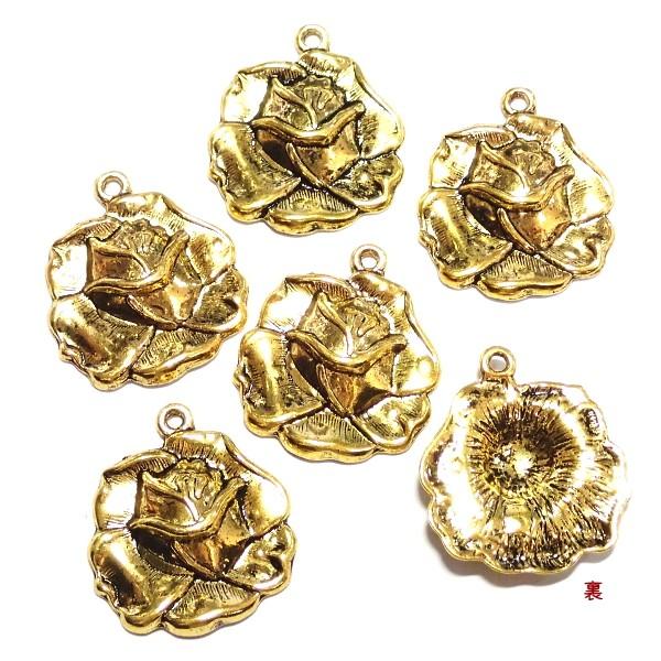 20025-ローズチャーム 金古美【6個】