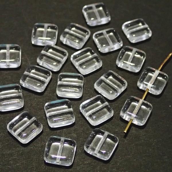 20298-0003　チェコフラットスクエア　クリスタル　９x９ｍｍ　２０個/１パック
