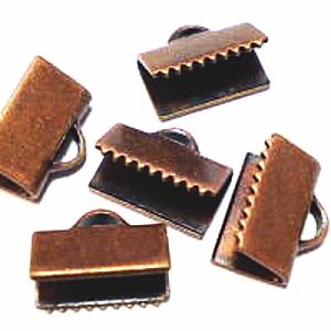 20816-【基本パーツ】　ワニ口パーツ　銅古美　１０x７mm　２０個/１セット