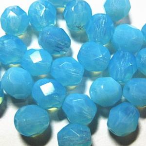 0210-6FC/61000　ミルキーアクアマリン　６ミリ　２５個/１パック