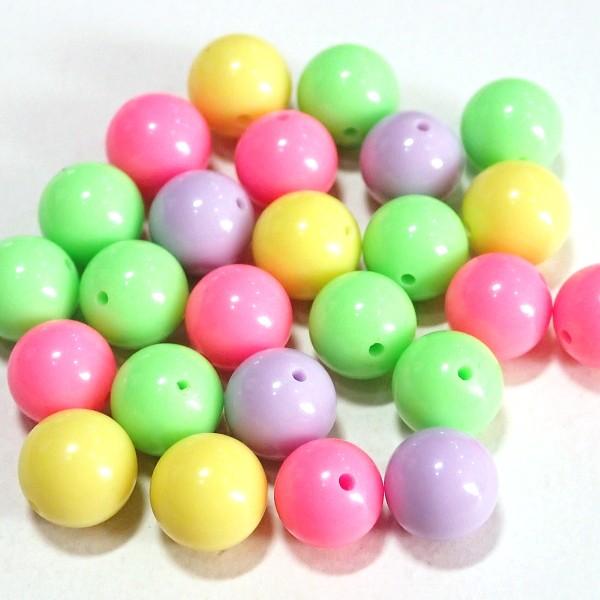 21308-《天然石いろいろ》　合成ターコイズミックスカラー　８mm　２５個/１パック