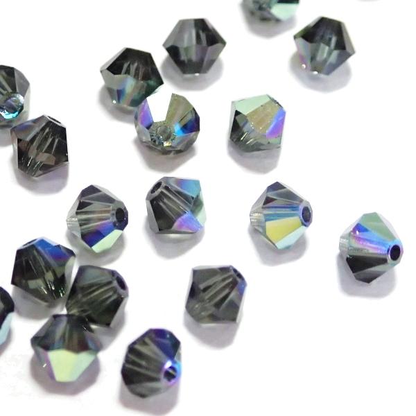 2184-SB4MO-AB スワロフスキー ４mmソロバン　モリオンAB 25個/1パック