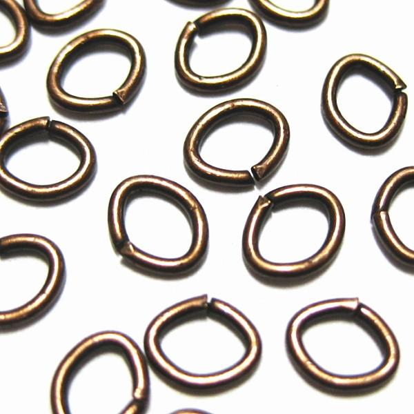 2195-【基本パーツ】　Ｃカン　銅古美　４．５ｘ３．５ｍｍ　約１１０個/１セット