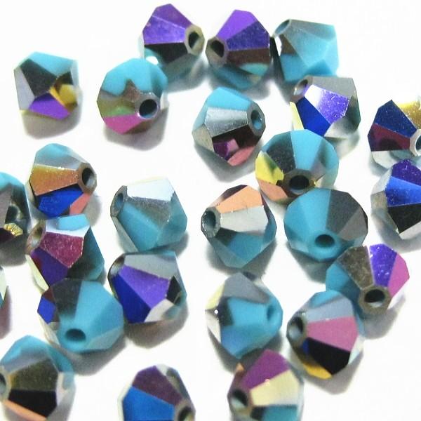 2199-SB4ＴＵ-ＢＢ スワロフスキー ４mmソロバン ターコイズ・バミューダブルー　25個/1...