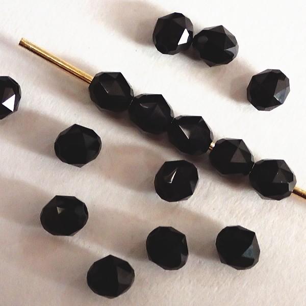 22026-swarovski　＃5025　ジェット　４mm　１６個/１パック