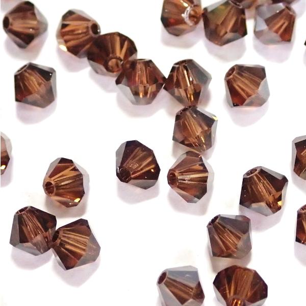 2257-SB4ST-S スワロフスキー ４mmソロバン スモーキートパーズサテン 25個/1パック