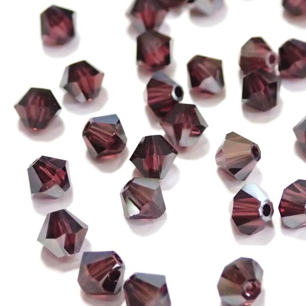 2259-SB4BU-S スワロフスキー ４mmソロバン バーガンディーサテン 25個/1パック