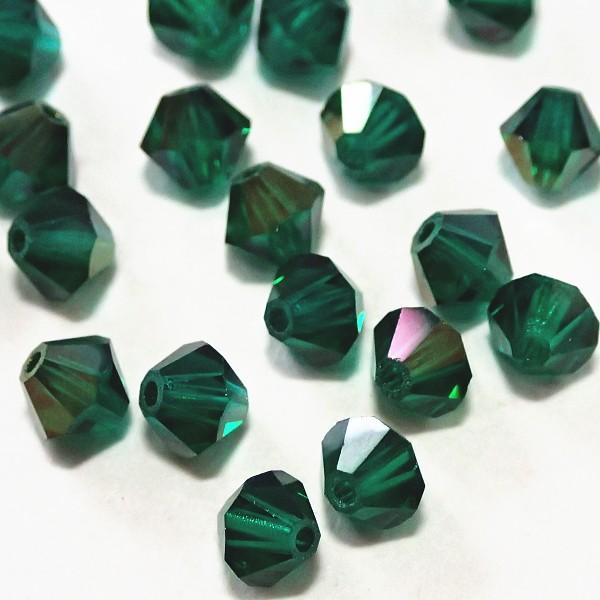 2294-SB4ＥＭ-ＣＨＡ スワロフスキー ４mmソロバン エメラルド・シャンパン　25個/1パッ...