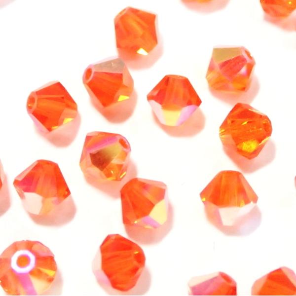 2330-SB4RT-AB スワロフスキー ４mmソロバン　レッドトパーズAB 25個/1パック