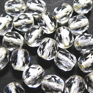 0244-6FC/SL0003　クリスタルシルバーライン　６ミリ　２５個/１パック