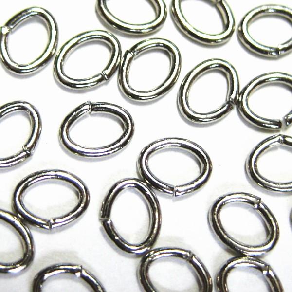 2484-【基本パーツ】　Ｃカン　銀色　４．５ｘ３．５ｍｍ　約１１０個/１セット