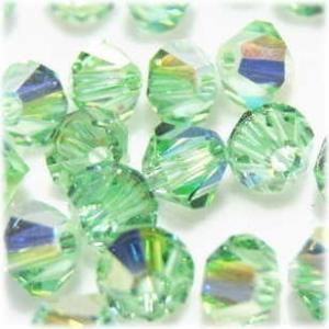 2580-SB6CHR-AB スワロフスキー 6mmソロバン　クリソライトオーロラ 25個/1パック