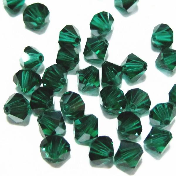 2607-ＳＢ５ＥＭ-Ｓ　スワロフスキー 5mmソロバン　エメラルド・サテン　２５個/１パック