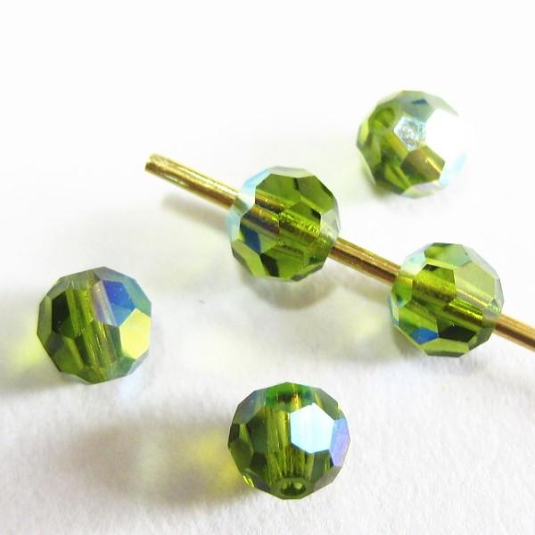 2693-swarovski　＃5000　オリーブ-オーロラ　４mm　５個/１パック