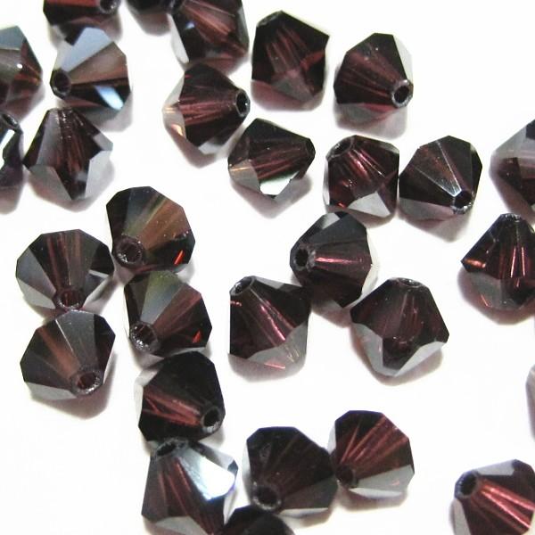 2699-ＳＢ５ＢＵ-Ｓ　スワロフスキー 5mmソロバン　バーガンディー・サテン　２５個/１パック