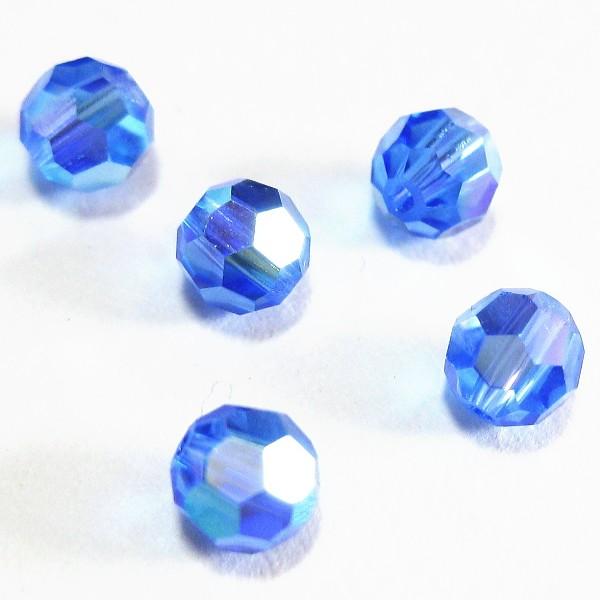 2701-swarovski　＃5000　サファイア-オーロラ　４mm　５個/１パック