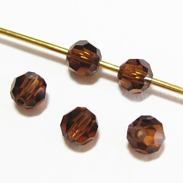 2702-swarovski　＃5000　スモーキートパーズ　４mm　５個/１パック