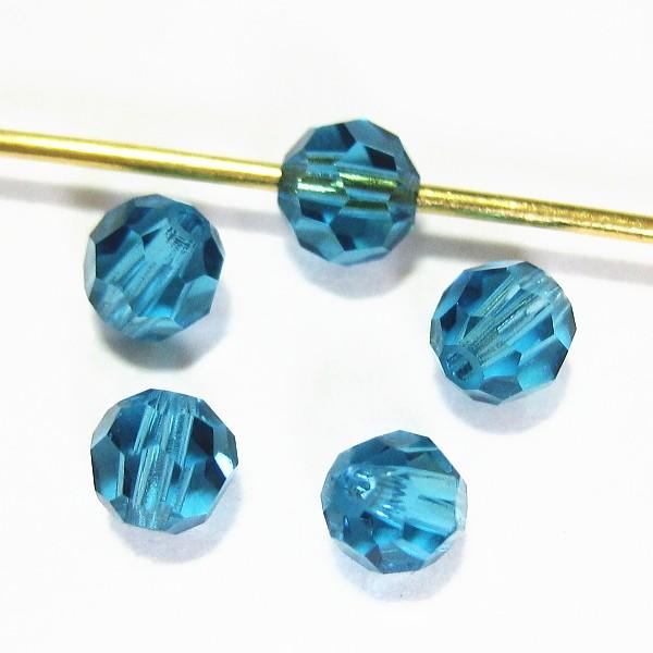 2708-クリスタルガラス ＃5000　インディコライト　４mm　５個/１パック